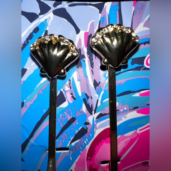 NWOT Lilly Pulitzer Gold Hair Pin Set - Picture 3 of 4